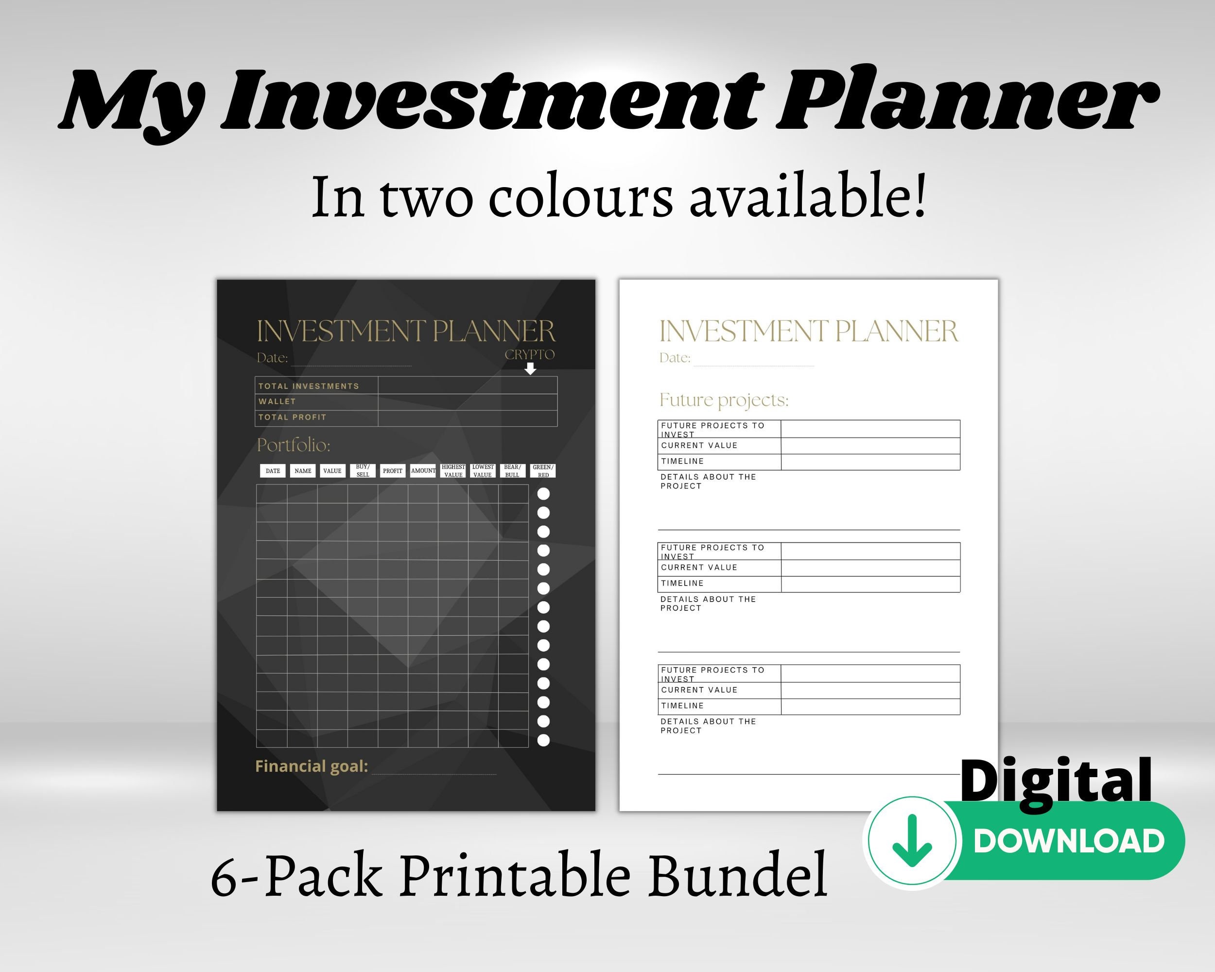 Cryptocurrency Planner - Etsy