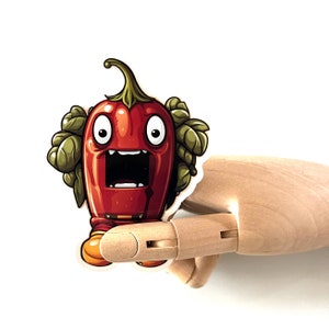 arte único del pimiento picante, pegatina para computadora portátil con chile, pegatinas de personajes de dibujos animados kawaii, calcomanía linda, tiendas de pegatinas, amante del pimiento picante