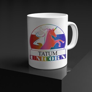 Unicorn mug, unicorn coffee mug, thank you gift for coworker, custom cup, rainbow unicorn mug, gift for female coworker, unicorn wall art