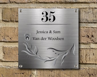 Personalized name plaque, nameplate, moving in together, going away gift, street number plaque, name board, door panel, family name plate