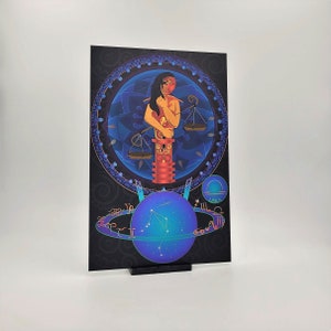 Regalos de Libra, mapa de constelaciones, carta estelar, regalo de 30 cumpleaños para ella, regalo del 1er día de la madre, zodíaco, arte de astronomía, regalo de cumpleaños 21