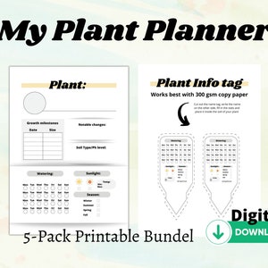 Journal de jardin, agenda de jardinage, carte d'entretien des plantes, calendrier d'arrosage des plantes, agenda de plantes d'intérieur, outil de suivi des soins des plantes, agenda numérique des plantes