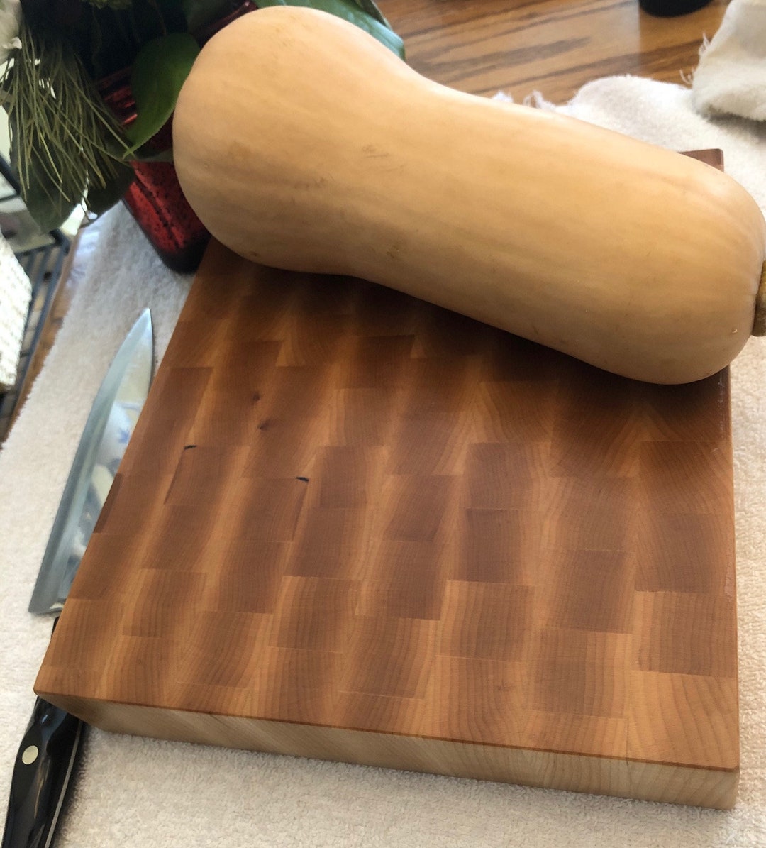 Reversible Maple Wood End Grain Chopping Block Measures 10.25 Inches ...