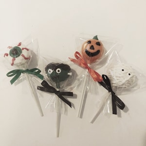 Halloween Frankenstein Jackolatern Eyeball Mummy Cake pops (1 dozen)