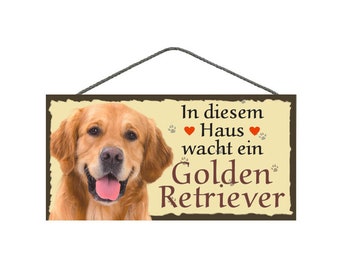 Golden Retriever Schild Willkommensschild Name Schild Haus Schild Personalisierte Garten Zeichen