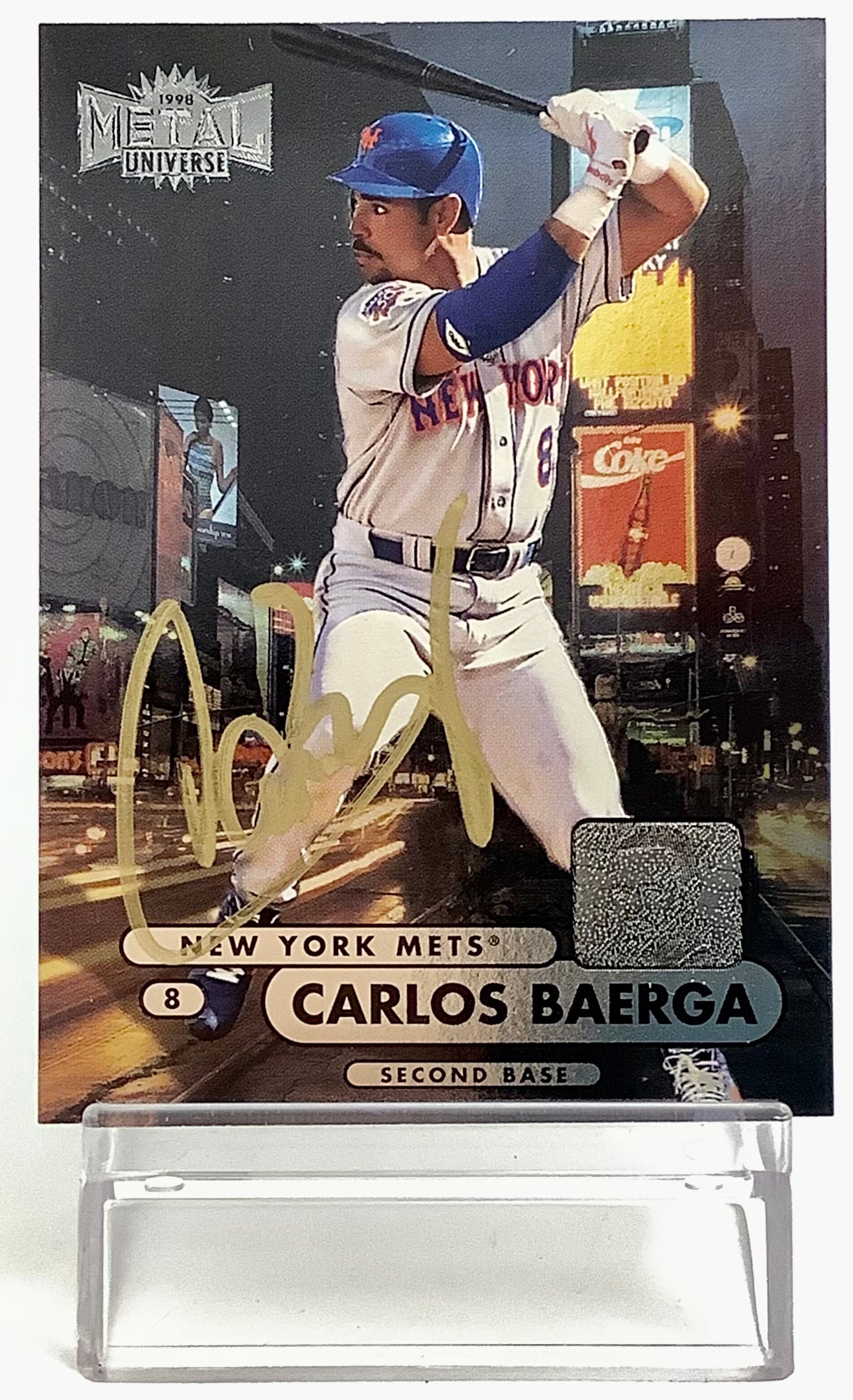 AUTOGRAPHED Carlos Baerga 1998 Metal Universe Baseball Card 
