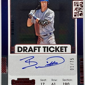 Bobby Witt Jr. Kansas City Royals Contenders AUTOGRAPHED *Red Foil* Variation RC - Numbered #1 of 75 Print Run! Extremely Rare!