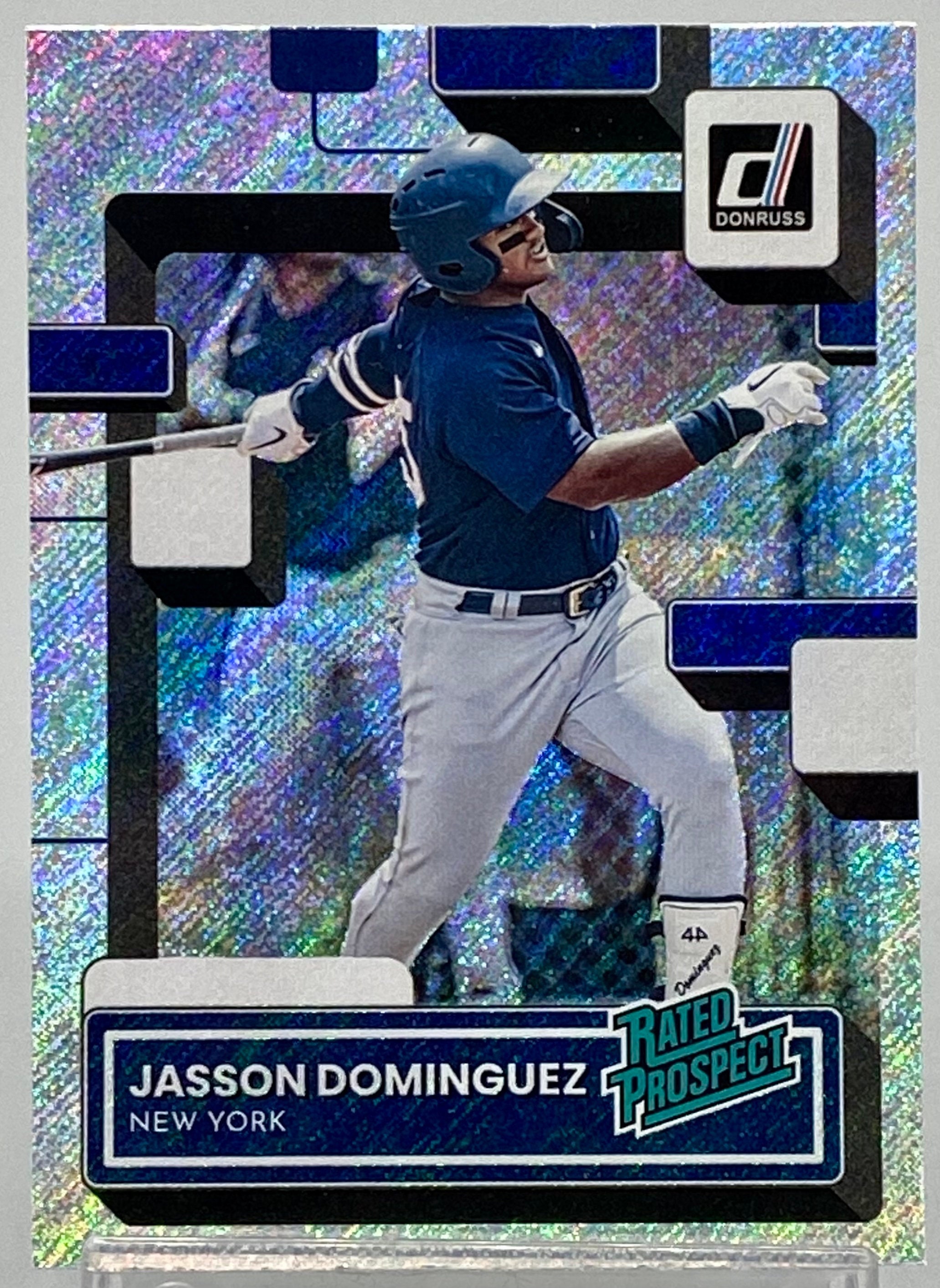 ORIGINAL Jasson Dominguez New York Yankees - Donruss ‘Rated Prospect’  VECTOR Variation Card - Rare - Hot Prospect + FREE Bowman Card!