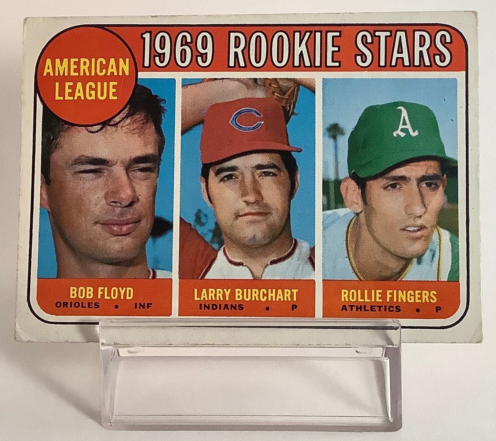 ORIGINAL Rollie Fingers 1969 Topps A.L. Rookie Stars Baseball 