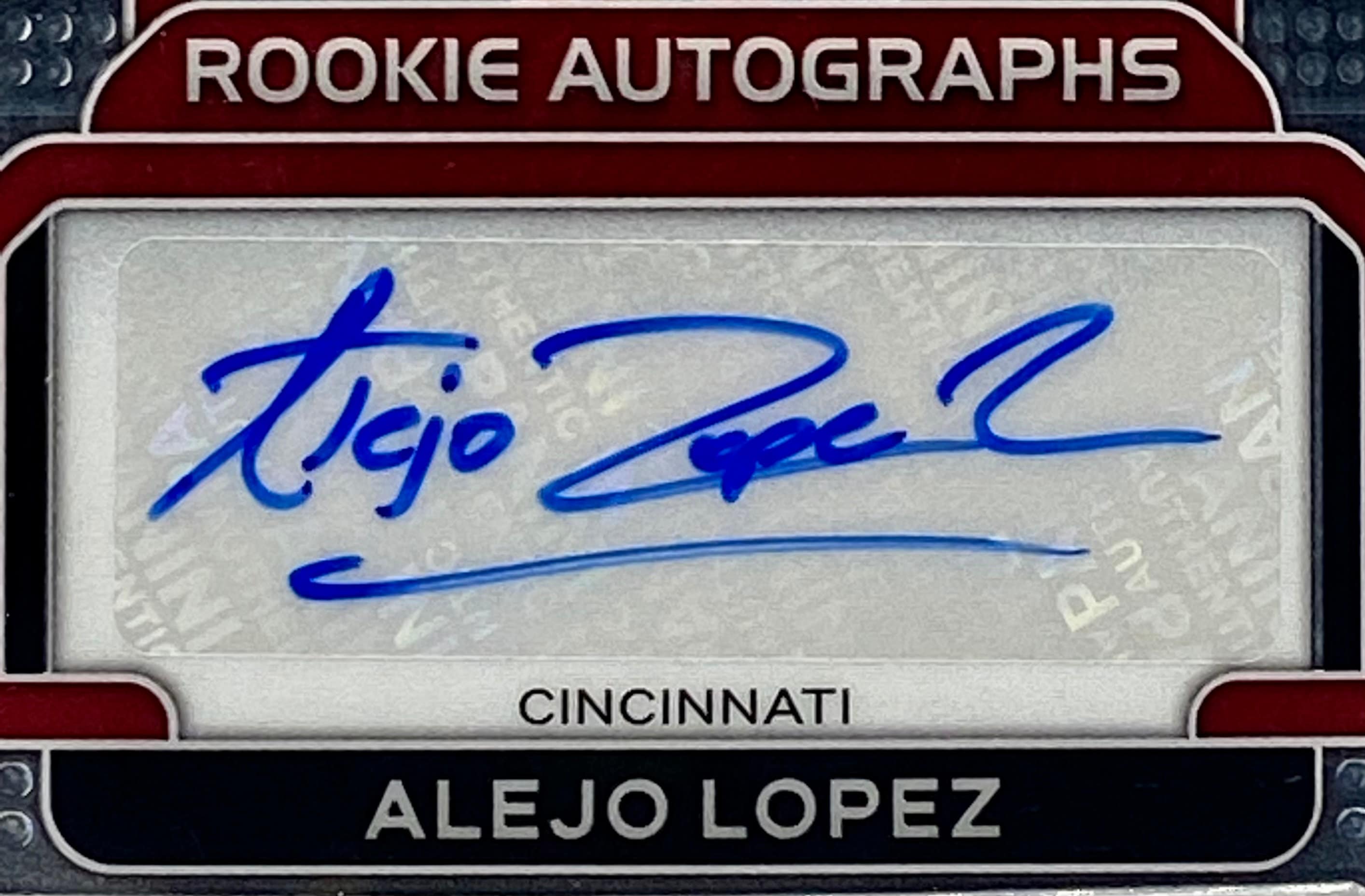 AUTOGRAPHED Alejo Lopez Cincinnati Reds - Panini Prizm 'rookie