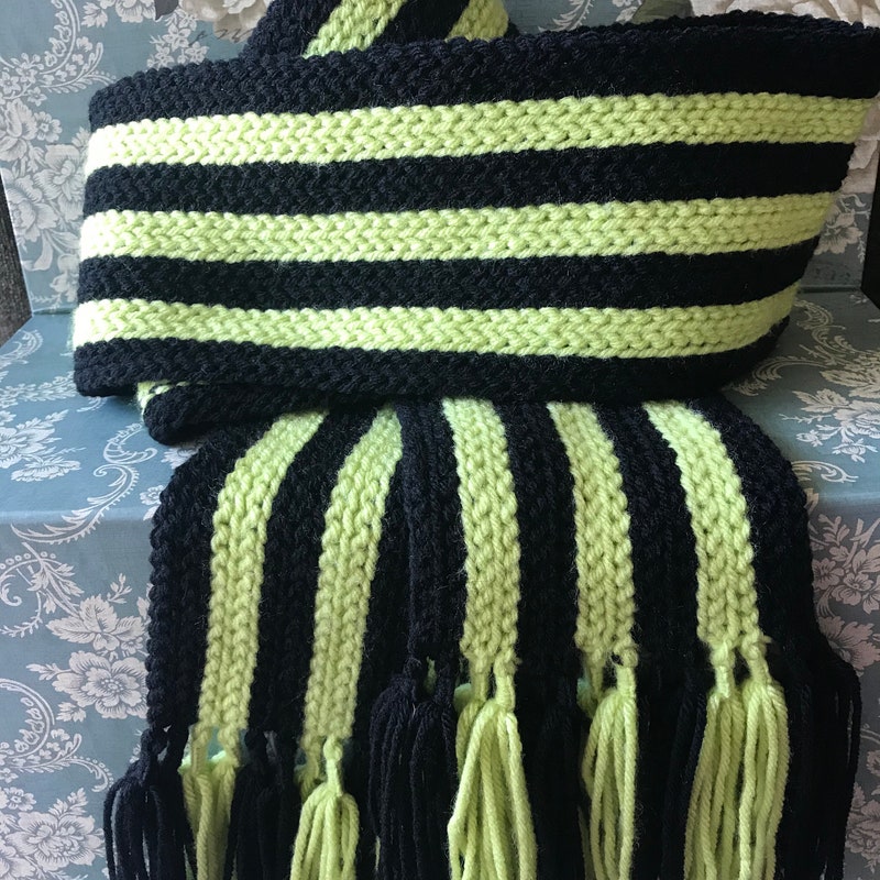 Stretchy Lime Green Dress Scarf Straps