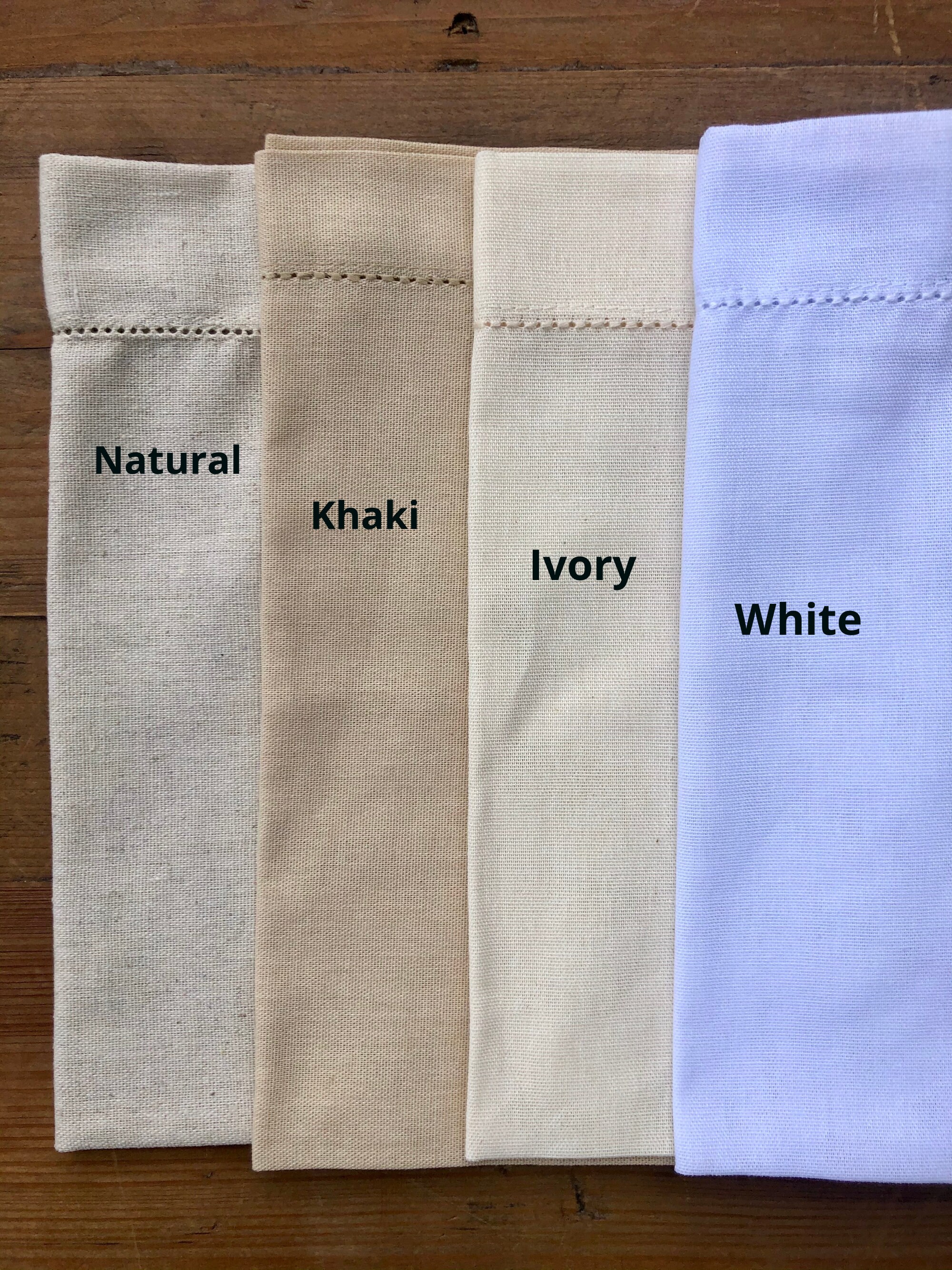 Khaki Linen Napkins Sets of 2 or 4 Hemstitch Border Etsy
