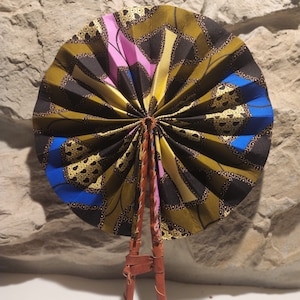 Hand fan / Folding fan / Ankara print fan / African print fan / Handmade / Foldable fan /
