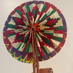 Ankara print fan / Folding fan / African print fan / Hand fan / Foldable fan / Handmade fan /
