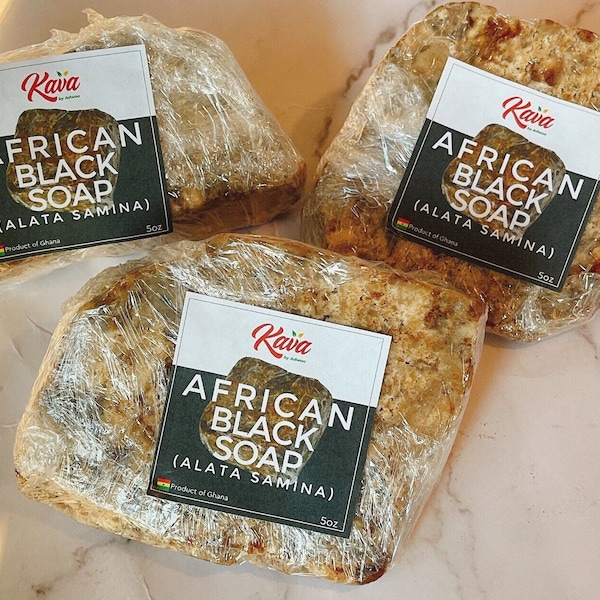 All natural African Black soap / Black soap / African soap / Unrefined black soap / 5 oz