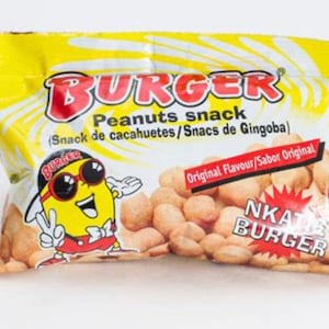 Nkatie Burger / coated peanuts / African peanut snack / 4 packs /