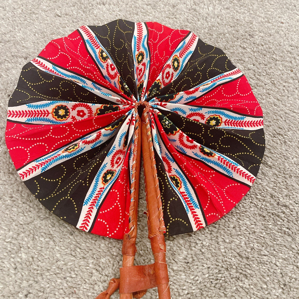 Ankara Hand Fan / African Print Hand Fan / Hand Fan / Folding Etsy
