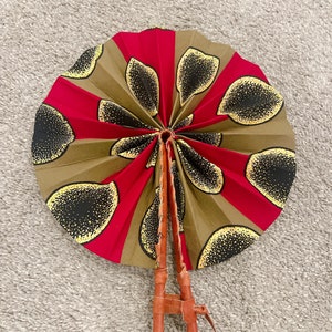 Ankara hand fan / African print fan / Hand fan / folding fan / Handmade /