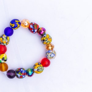 Beaded bracelet / Multi colored glass beads / glass beads / Handmade beads / Ankara bracelet / Authentic bracelet / Beads / Gifts /