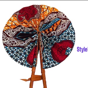 Ankara print fan / African print fan / Handmade fan / Hand fan / Folding fan / home decor / decor / Ghana made /