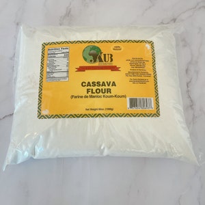 Cassava dough / Fine cassava flour / Cassava fufu / Yuca powder /  2 pounds / 3.5 pounds / 56 oz /