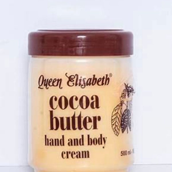 Queen Elizabeth cocoa butter / Cocoa butter / Body cream / Skin moisturizer / Hand moisturizer / 500 ml