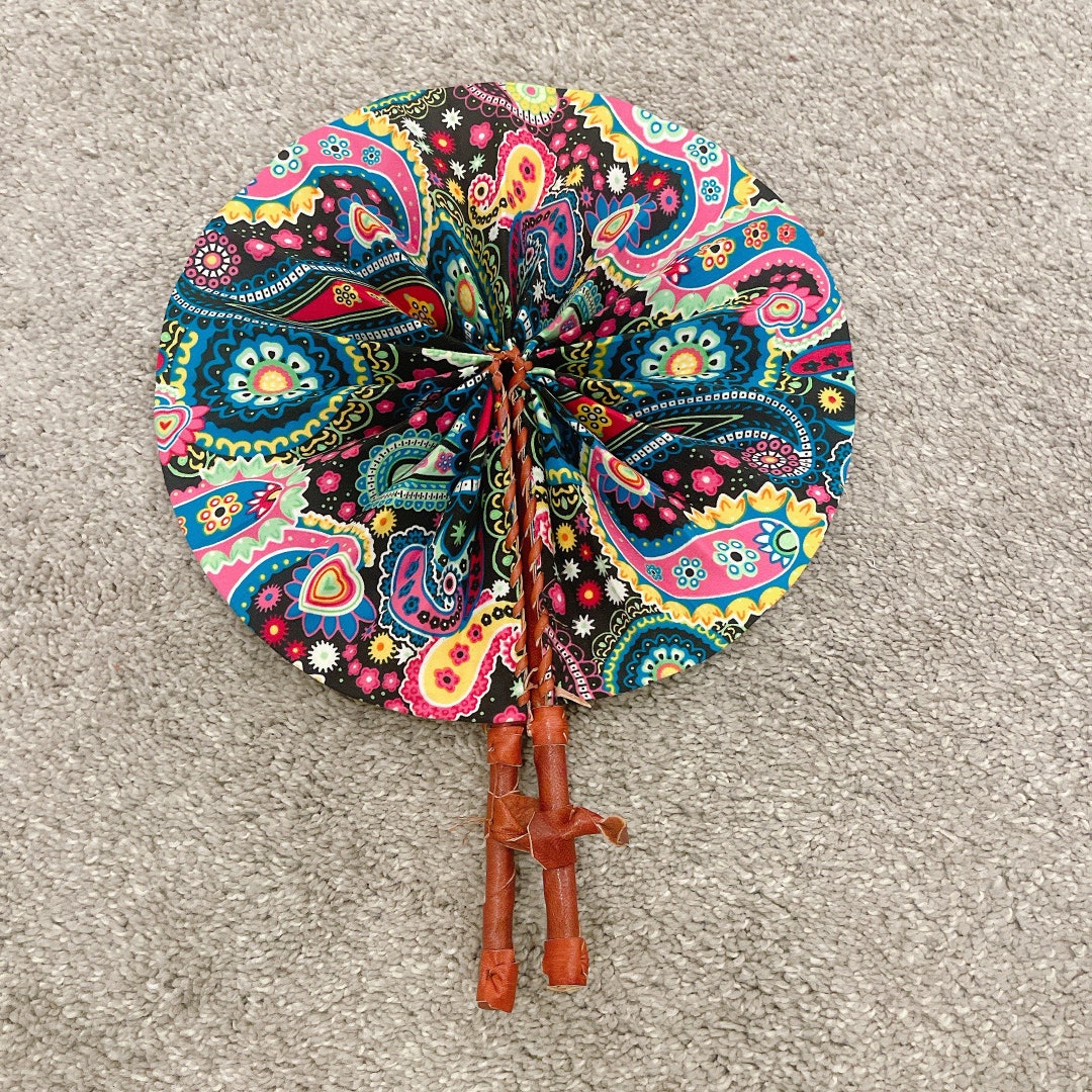 Ankara Hand Fan / African Print Hand Fan / Hand Fan / Folding Fan