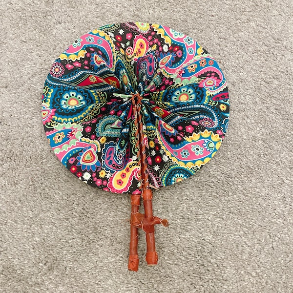 Ankara hand fan / African print hand fan / hand fan / folding fan / foldable fan / Handmade /