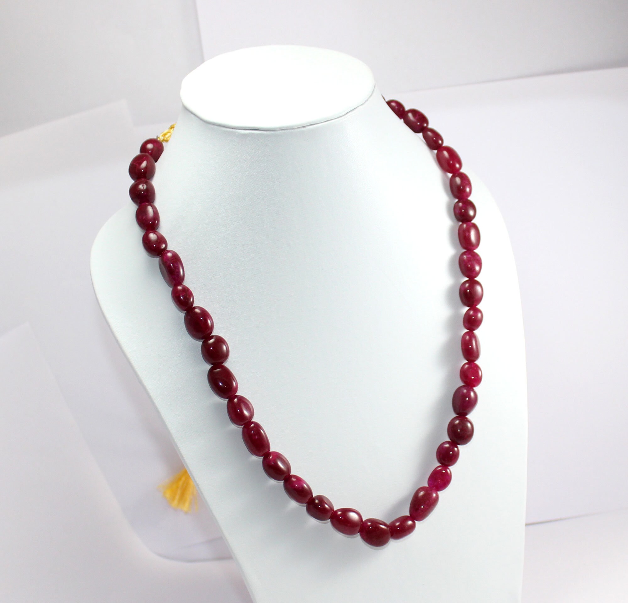 Ruby Necklace Ruby Beads Necklace Womens Necklace Etsy