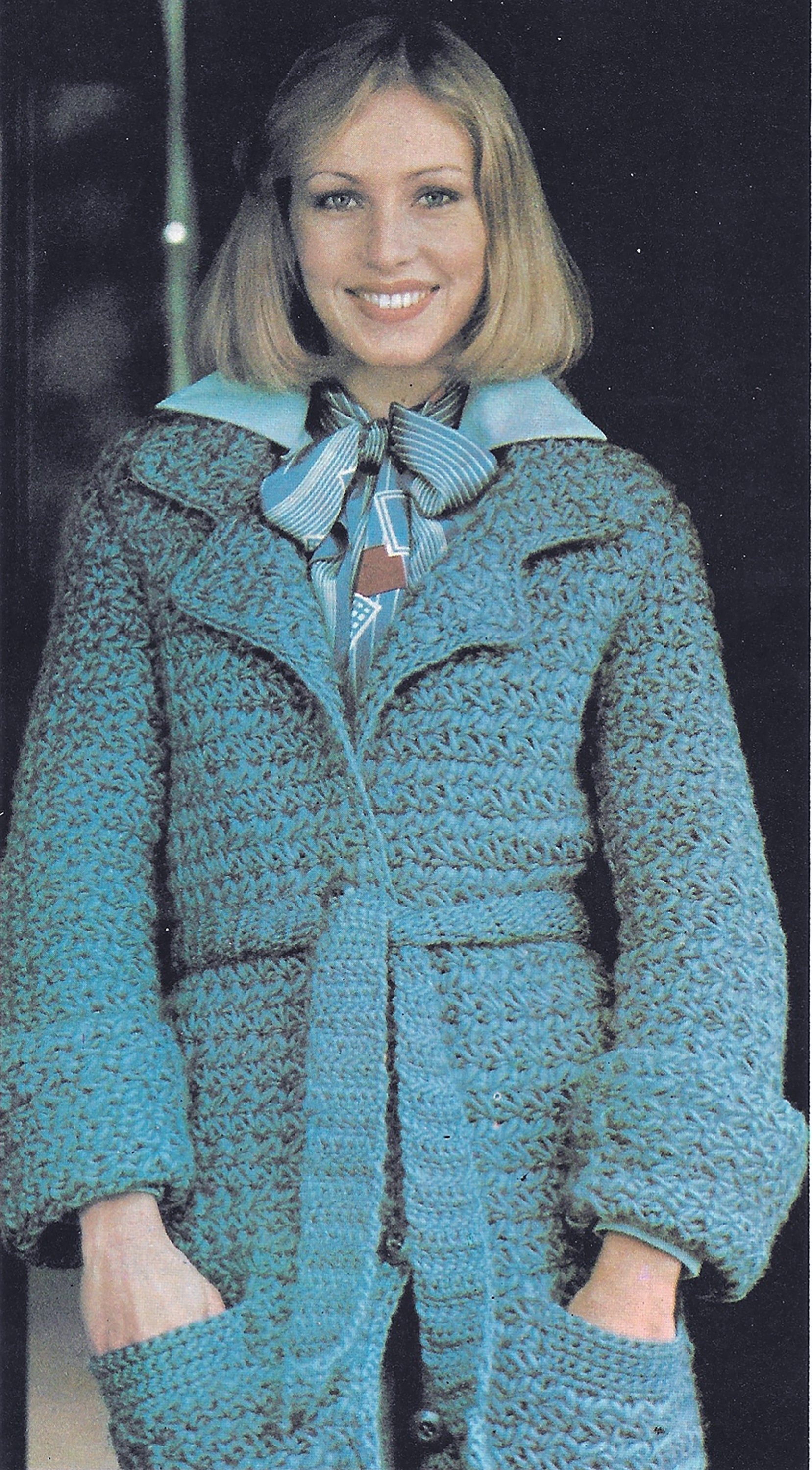 Crochet Sweater Coat Downloadable Pdf Pattern Warm Wrap Coat