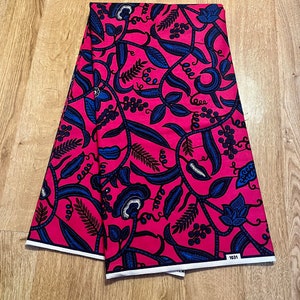 Rosa und Blauer Afrikanischer Stoffdruck/ Ankara Stoff/ 100% Baumwolle
