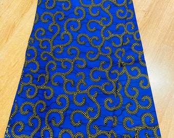 Royal Blue and gold  (limited edition) African Print Fabric by the yard/ African print fabric per yard/ Ankara fabric/ 100% cotton