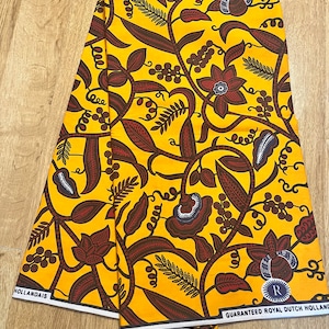 Orange und roter afrikanischer Druckstoff-Massenbestand / Afrikanischer Druckstoff-Massenbestand / Ankara-Stoff / Kente-Stoff / 100 % Baumwolle