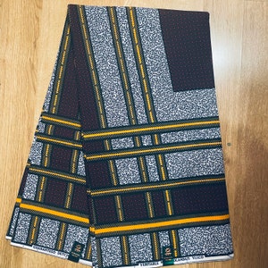 Weißer, schwarzer und weinroter Druckstoff in großen Mengen / afrikanischer Druckstoff in großen Mengen / Ankara-Stoff / Kente-Stoff / 100 % Baumwolle
