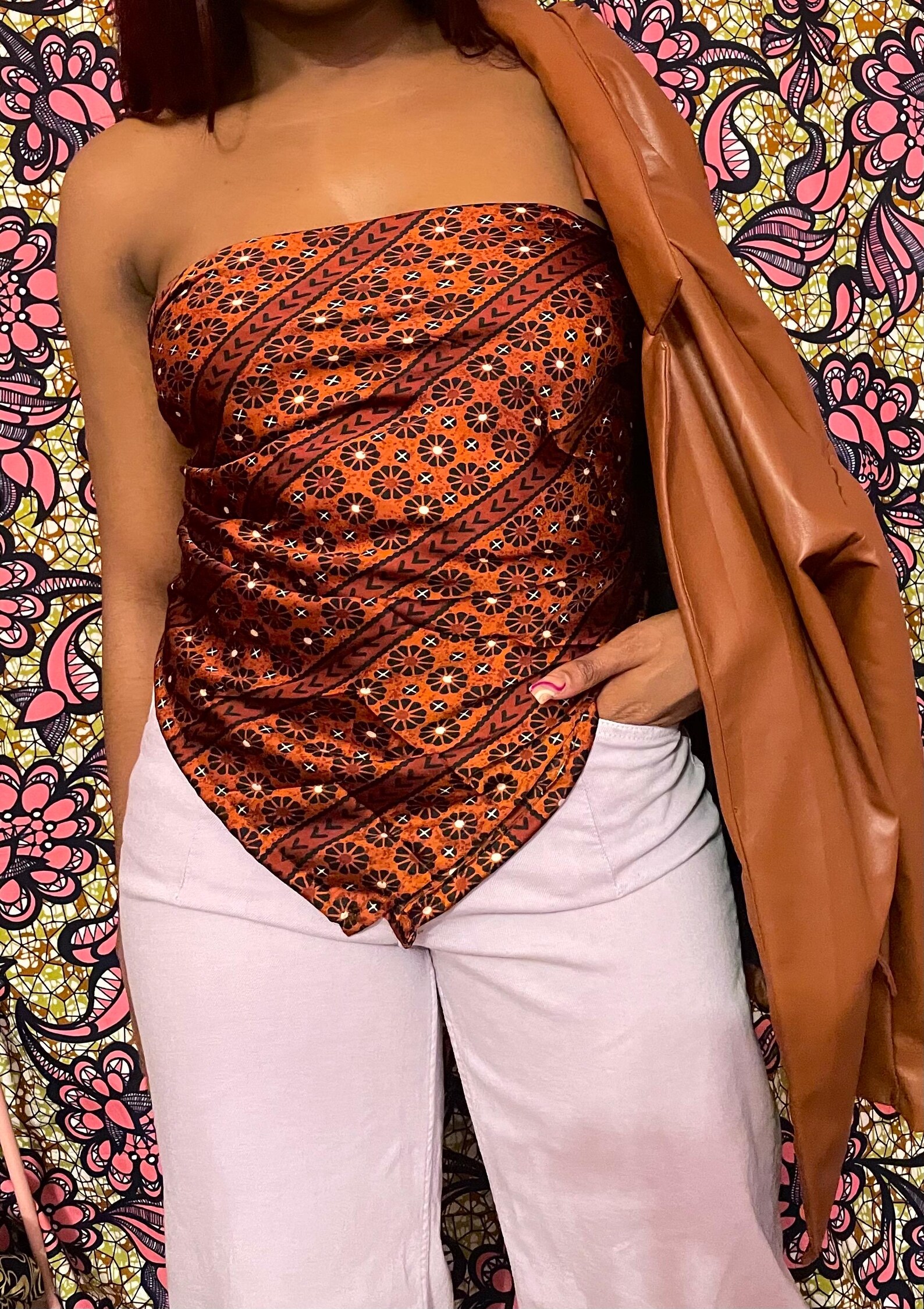 Safari Watamu Satin Top - Pink Floral Print