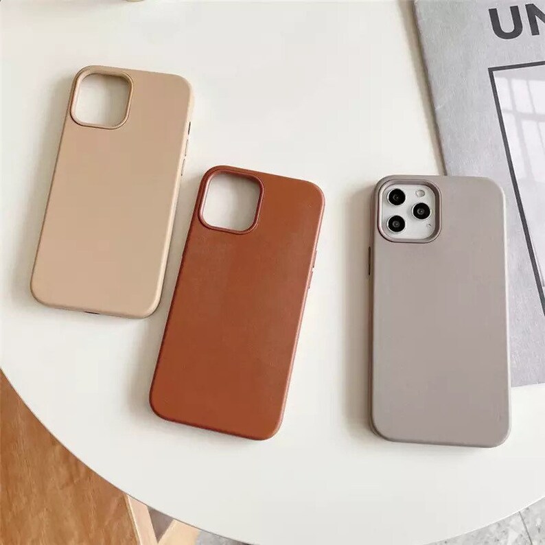 Hard shell Vegan Leather Phone Case for Iphone 12 11 SE X Etsy