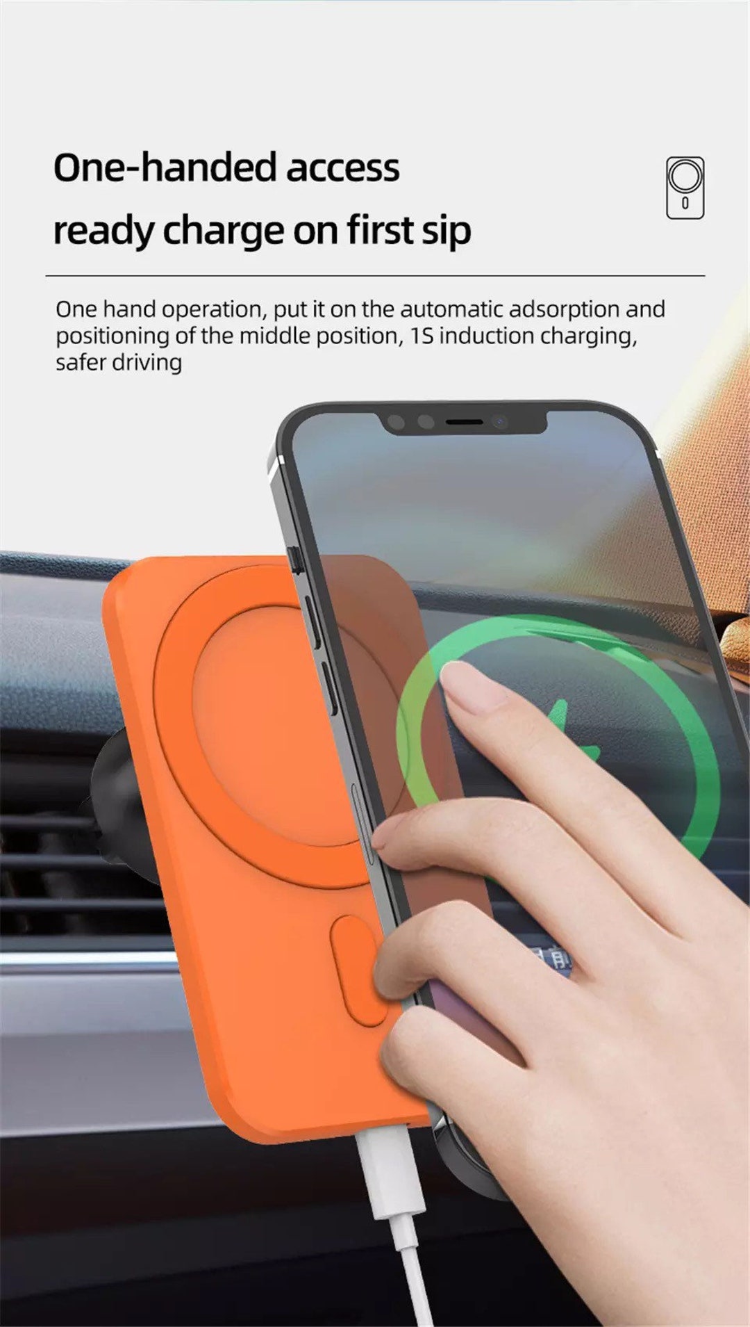 Magsafe Wireless Car Mount Charger for Iphone 12 Mini/ 12/ 12 Etsy