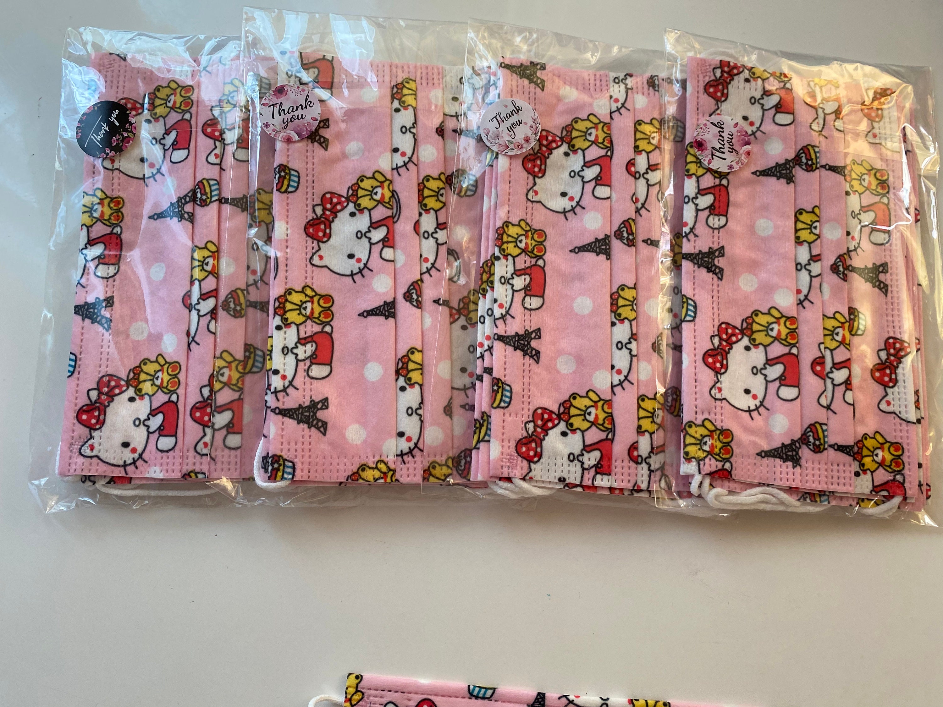 Hello Kitty adult Disposable Face Masks 20 pieces Etsy