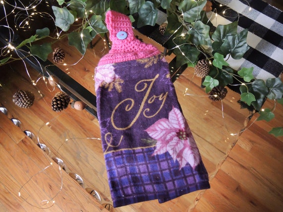 Purple christmas towels hot sale