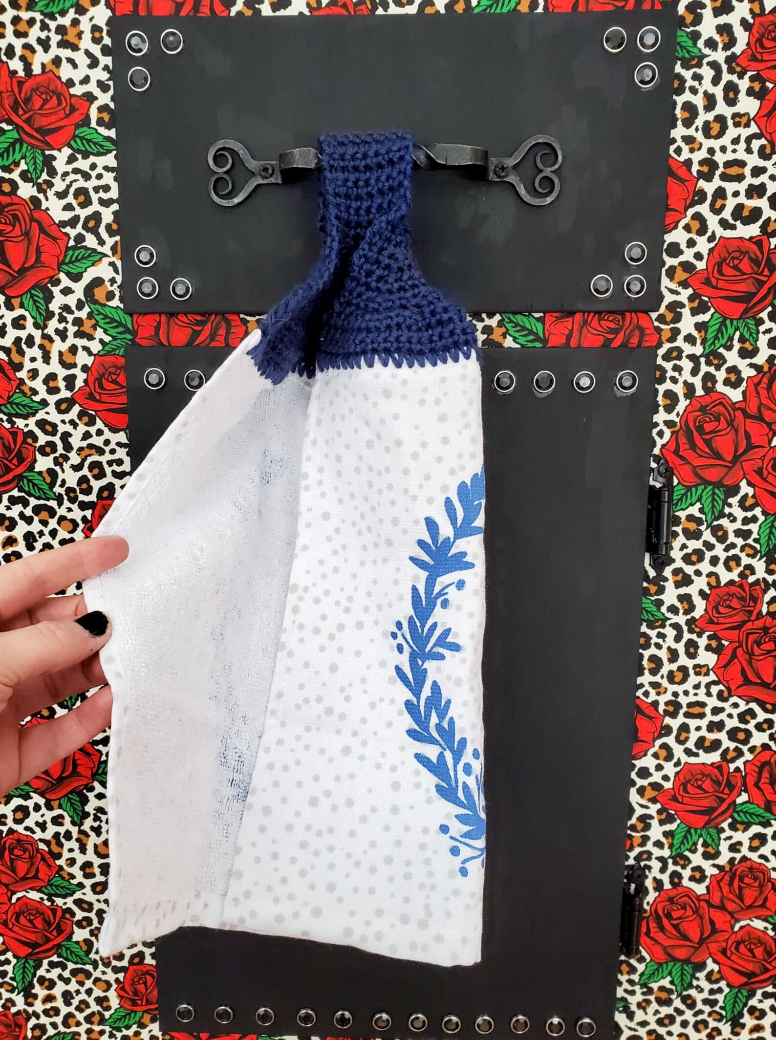 Búho Colgar toalla de cocina animal lindo azul gris toalla | Etsy