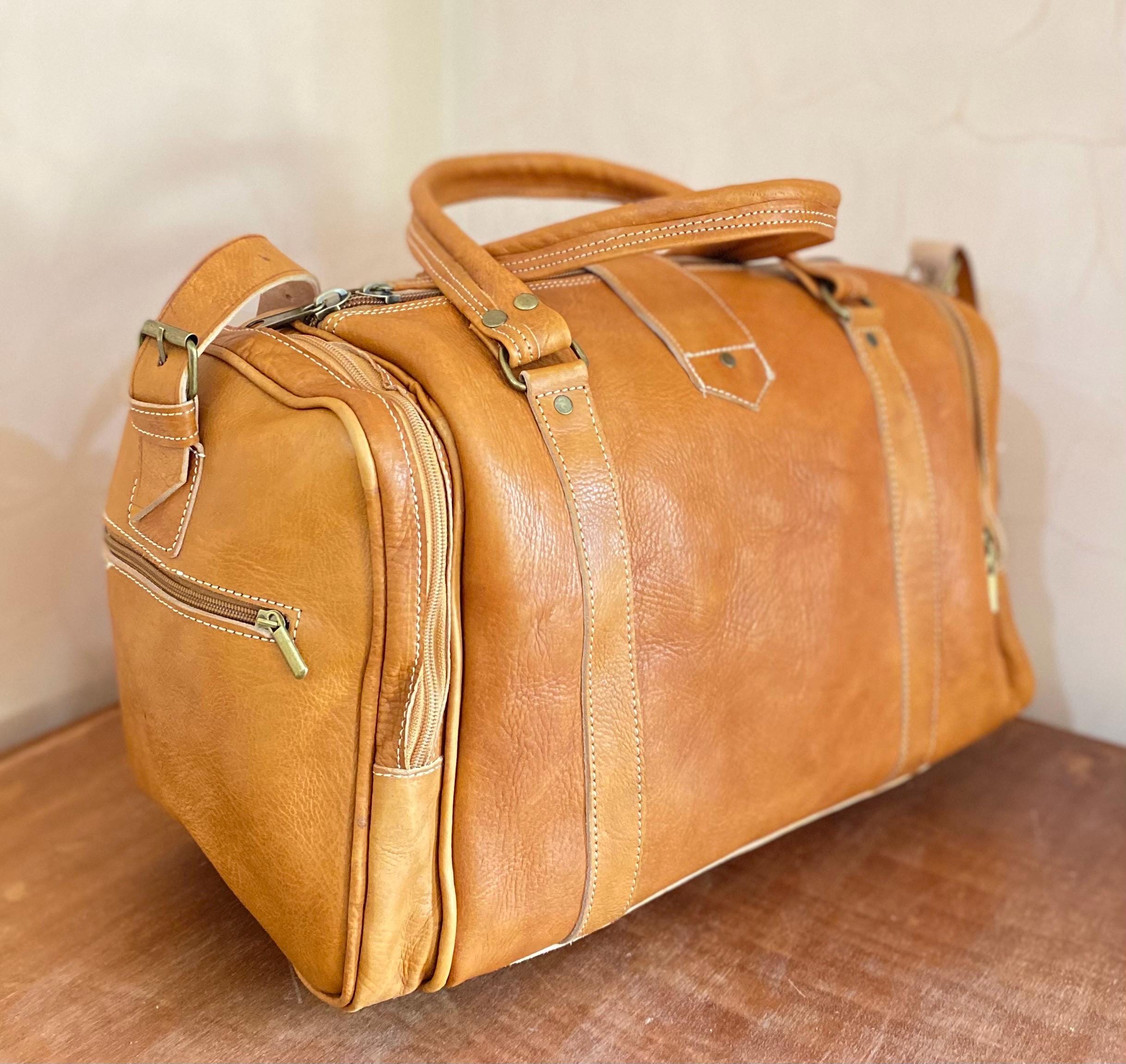Genuine Leather Travel Bag, Handmade With Love - Perfect for