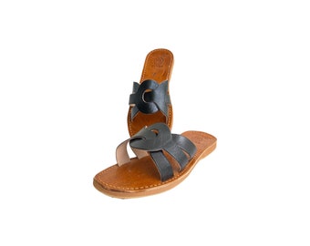 Genuine leather sandal, Genuine leather thongs, 100% handmade natural leather sandal, Handcrafted and authentic sandal