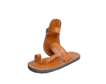 Genuine leather sandal, Genuine leather flip flops, 100% handmade natural leather sandal, Artisanal and authentic sandal