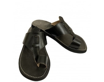 Genuine leather sandal, Genuine leather thongs, 100% handmade natural leather sandal, Handcrafted and authentic sandal