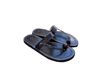 Genuine leather sandal, Genuine leather flip flops, 100% handmade natural leather sandal, Artisanal and authentic sandal