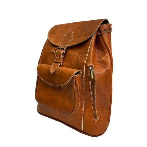 Backpack made of genuine buy leather 100% handmade high quality