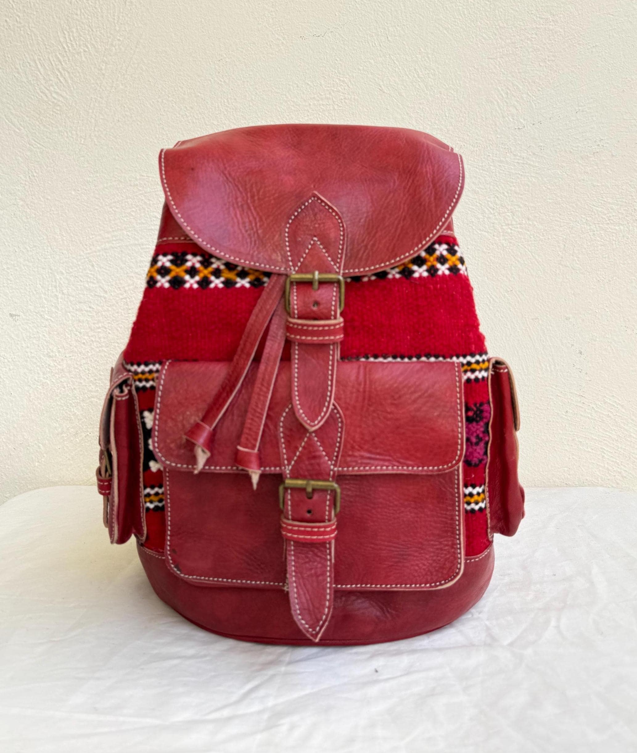 Ancienne sacoche tabatiere ethnique afrique touareg niger en cuir artisanal - Collection
