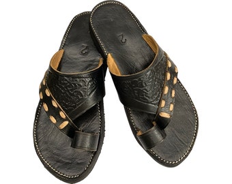 Genuine leather sandal, Genuine leather thongs, 100% handmade natural leather sandal, Handcrafted and authentic sandal