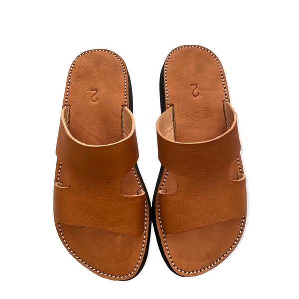 Genuine leather sandal, Genuine leather thongs, 100% handmade natural leather sandal, Handcrafted and authentic sandal