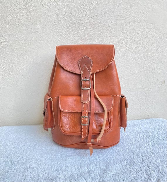 Genuine Leather Backpack, Handmade, Practical Travel Bag  display picture 3